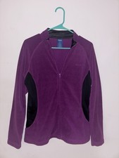Reebok Purple Full Zip Fleece Jacket Women  s Size M Athletic Polyester
