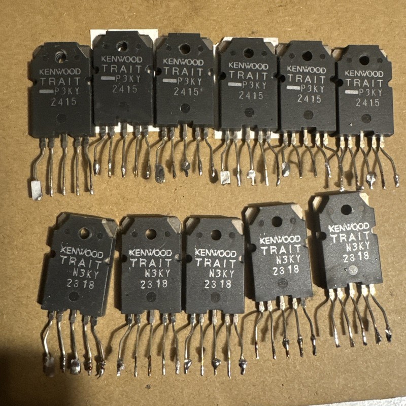 Kenwood TRAIT Power Amplifier Transistor N3K0 P3K0 LOT OF 5 Pair 11pcs