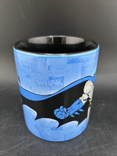 Batman Tasse blau mit schwarz & gelb DC Comics 2011 schwarz innen - Bild 2 von 9