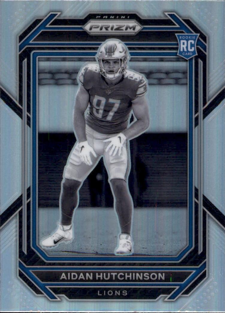 2022 Panini Prizm #340b Aidan Hutchinson Silver Black & White
