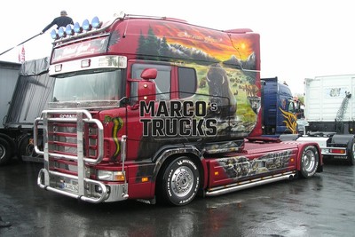 LKW Foto Scania S 580 Truck Deutschland rot Dream Road, Der rote Stier #c1el