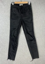 Free People Jeans We The Free Twenty Eight Women’s 28x27 Black Coated High Waist