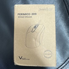Perixx PERIMICE-209 USB Wired Mouse BLACK Optical, 1000 DPI, 5.9 Ft Cable