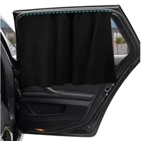 2 Pcs Car Window Shades - Car Sun Shade Side Window Track Type (Black)