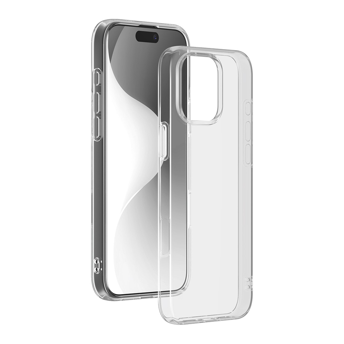 Funda iPhone 16 Pro Max BigBen silicone flexible SiliSoft transparent