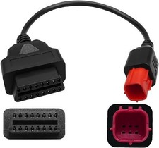 6 Pin OBD2 Adapter Cable for Motorcycle OBD Diagnostic C Size: Updated Version