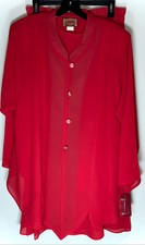 First Lady red vintage 90s skirt suit set size Large