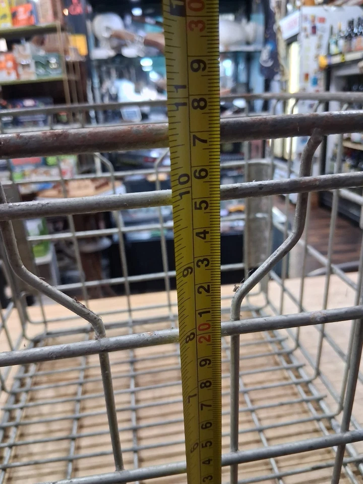 Vintage Wire Milk Crate “Dean Food 93” Industrial Basket - Image 4 of 4