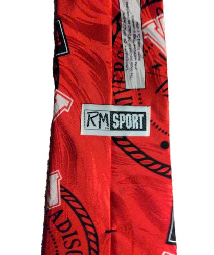 RM Sport Vintage Silk Necktie Featuring Bucky Badger 1994 - Picture 2 of 4