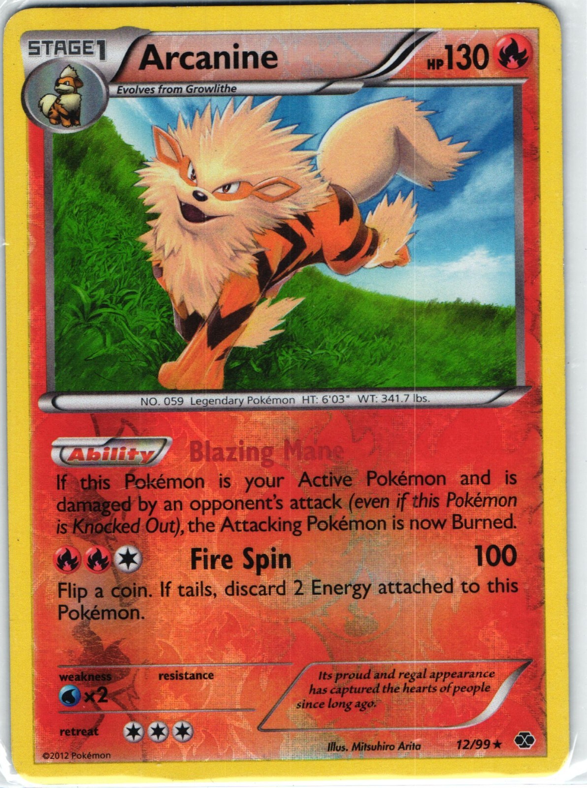 Arcanine 12/99 Next Destinies Reverse Holo LP