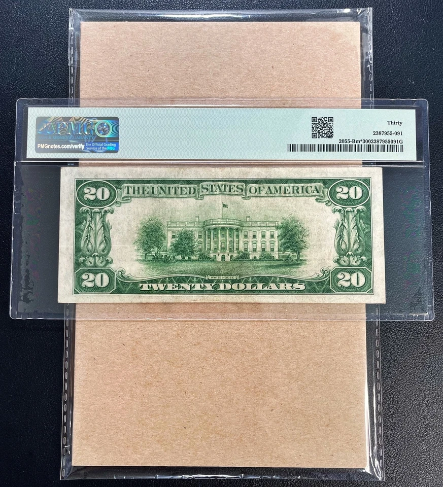 Fr. 2055-Bm* 1934A $20 FRN NY "Mule - Star Note" PMG 30 - VF - Image 3 of 3