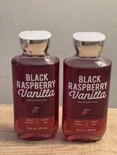 Qty 2 Bath  Body Works BLACK RASPBERRY VANILLA Shower Gel 10oz New Discontinued