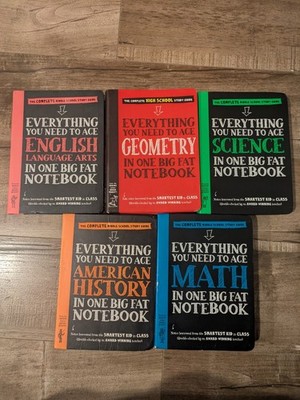 Everything You Need To Ace In One Big Fat Notebook 5 Book Lot 
