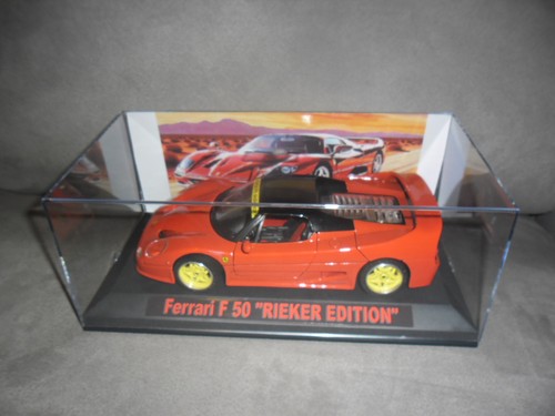 FERRARI F 50 "RIEKER EDITION" 1:18 SINGLE PIECE CUSTOM-MADE WITH DISPLAY - Picture 1 of 8