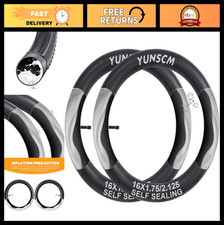 16" Self-Sealing Bike Tubes 2-Pack - Fits 16x1.75/1.9/1.95/2.125 Tires, AV32MM V