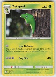 Metapod 2/149 Sun & Moon Base Set Uncommon