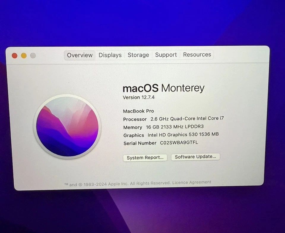 Macbook Pro 2016 15 Inch With Retina Display And Touch Bar 2.6 GHz Quad-core i7 - Image 4 of 4