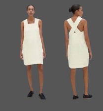 Everlane The Cross - Back  Apron Mini Dress Ivory  Size Small