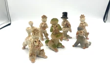 Lot of 6 Vintage Miniature Poodle Figurines Made in Japan 1950s