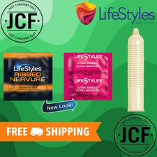 LifeStyles Ultra Ribbed Condoms  Latex  FREE SHIP  Free samples  Choose Amt