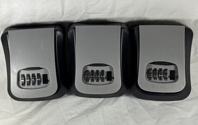 3-Pack 4 Digit Key Safe Lock Box Wall Mount Outdoor Security Storage Case RdDesc