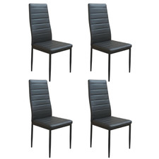 Set Sedie Imbottite Ecopelle 41x54x95 cm Cucina Soggiorno Sala Pranzo