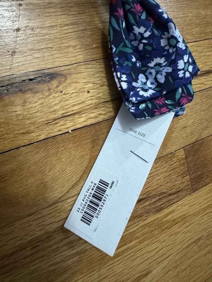 Janie And Jack Blue Floral Baby/Toddler One Size Fits All Bow Headband - Image 2 of 3