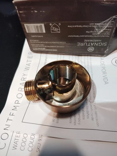 Signature Hardware SHWE2040BG Shower Supply Elbow for Hand Showers, Brushed Gold - Picture 2 of 2