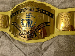 WWE Intercontinental Heavyweight Replica Championship Belt Yellow Strap w/ Bag