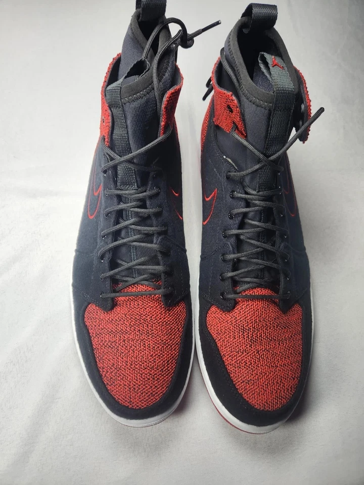 Nike Air Jordan 1 Ultra High Banned 2016 Preto Vermelho 845052-001 Tamanho 15 NOVO - Imagem 3 de 4