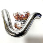 New Rinehart Chrome Slimline Duals Rear Heat Shield 2017 2023 Touring 100 0452