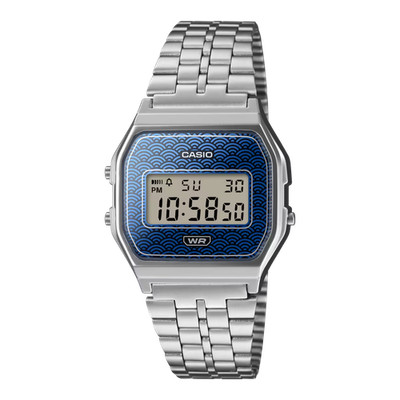 【unopened】 CASIO CLASSIC Series A159WEVJ-2JR Quartz blue Silver 33mm 45g