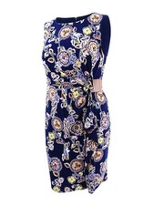 Tommy Hilfiger Women's Embellished Wrap Dress (14, Navy Multi) 190607810987