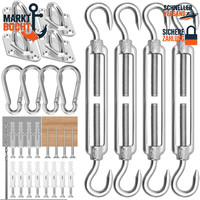 Sonnensegel Befestigung Set M6 Edelstahl FüR Garten Dreieck Quadrat ZubehöR Kit