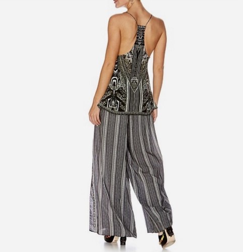 Camilla Top Cami Size XS Racer T Back Tribal Theory Singlet Shoestring Crystal - Picture 5 of 15