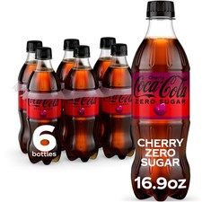 Coca-Cola Zero Sugar Cherry Diet Soda Soft Drink, 16.9 fl oz, 6 Pack..