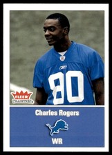 2003 Fleer Tradition Charles Rogers RC Detroit Lions #276