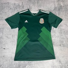Adidas Mexico Home Jersey 2017/18 Men's Size M Green Short Sleeve`