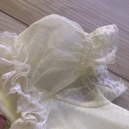 Vintage Bryan Baby Kleid pastellgelb transparent Schweizer Punkte Lagenlook Kreiskleid STH 13” - Bild 6 von 14