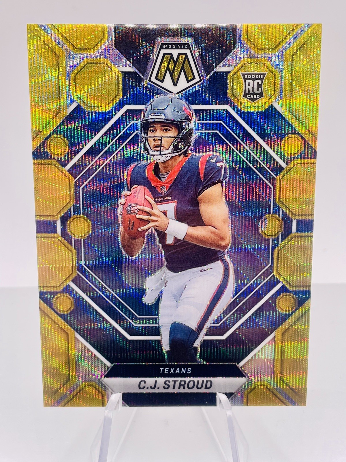 CJ Stroud 2023 Panini Mosaic GOLD WAVE /17 Rookie #292 Texans