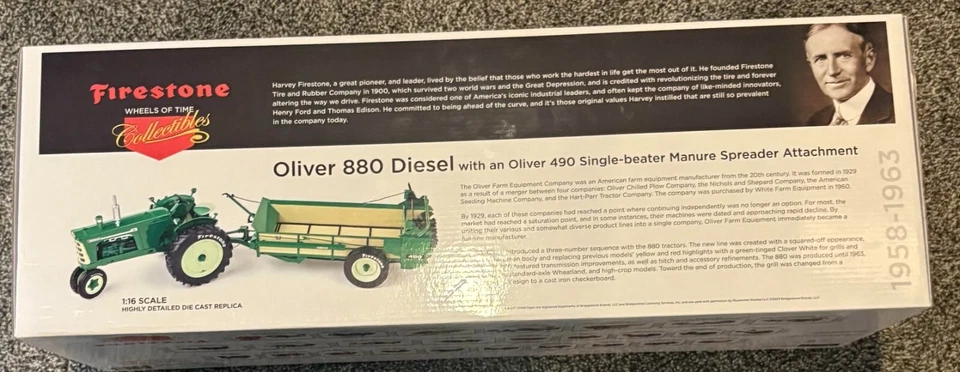 Oliver 880 tractor diésel con esparcidor de estiércol monobatidor Oliver 490 Foto 2 de 4