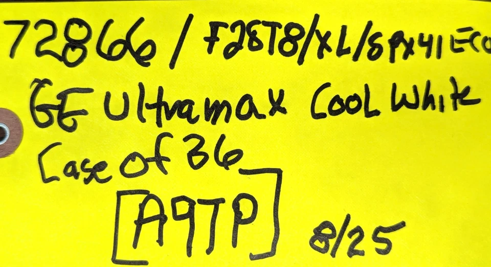 CASE OF 36 GE F28T8/XL/SPX41/ECO T8 Ultramax Medium Bipin F28T8 COOL WHITE BULBS - Image 4 of 4