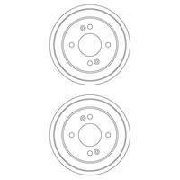 2X TRW 180Mm Bremstrommeln Hinten Passend FÜR KIA Picanto Links+Rechts | DB4548