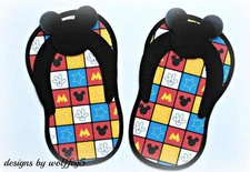 CRAFTECAFE DISNEY FLIPFLOP paper piecing premade Scrapbook diecut piece WOLFFEY5