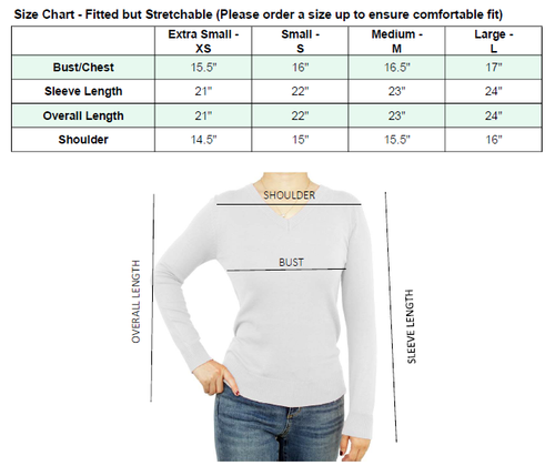 Women Pullover Soft Knit V-Neck Fitted or Loose Casual Cute Sweater USA STOCK - Picture 25 of 43