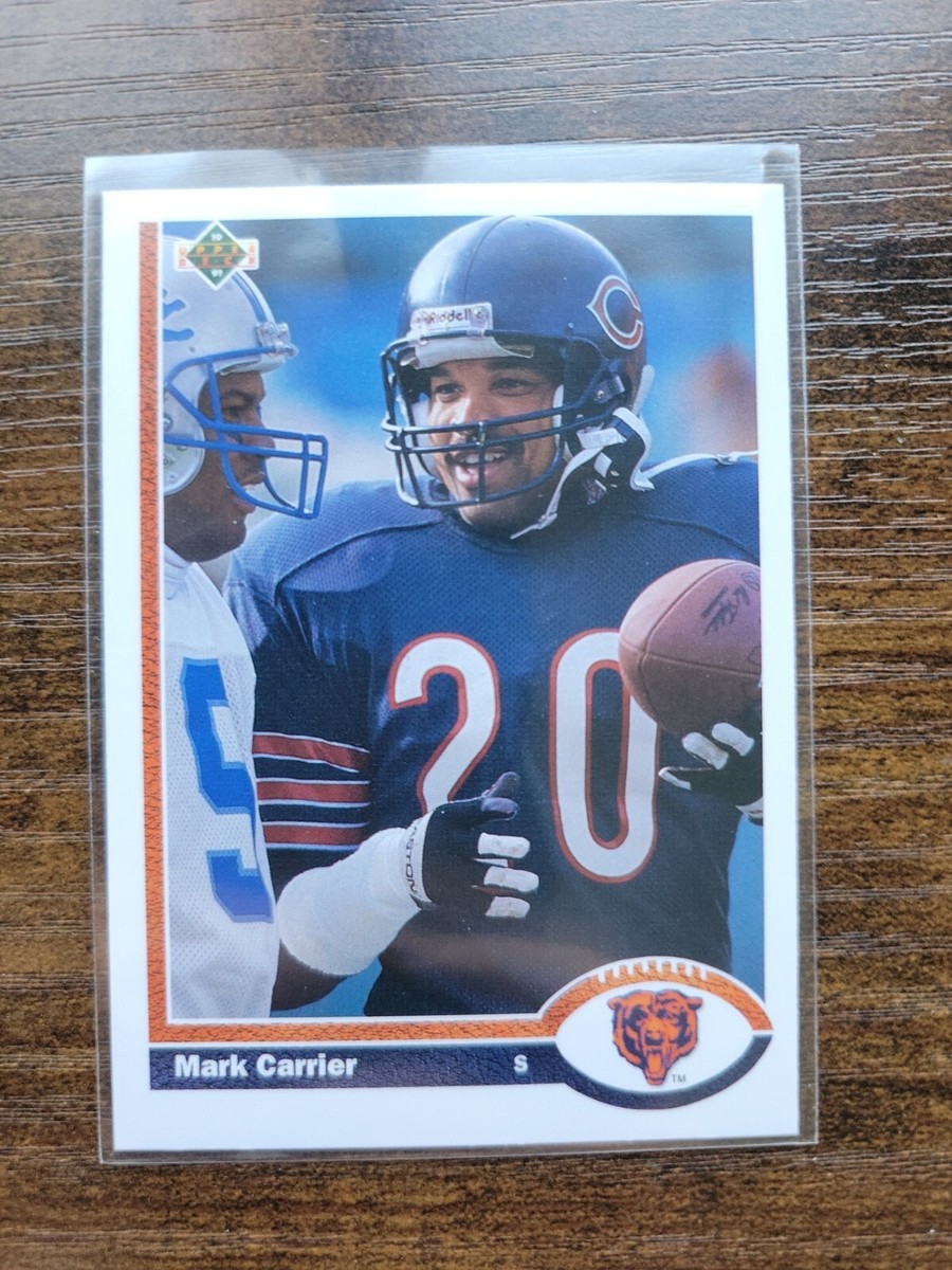 1991, Mark Carrier, Chicago Bears, Signed, Autographed, Upper Deck Football Card, Card # 406, 1991, Mark Carrier, Chicago Bears, Signed, Autographed, Upper Deck Football Card, Card # 406,
