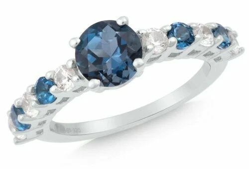 Runde Echtschmuck-Ringe aus Edelstein Topas