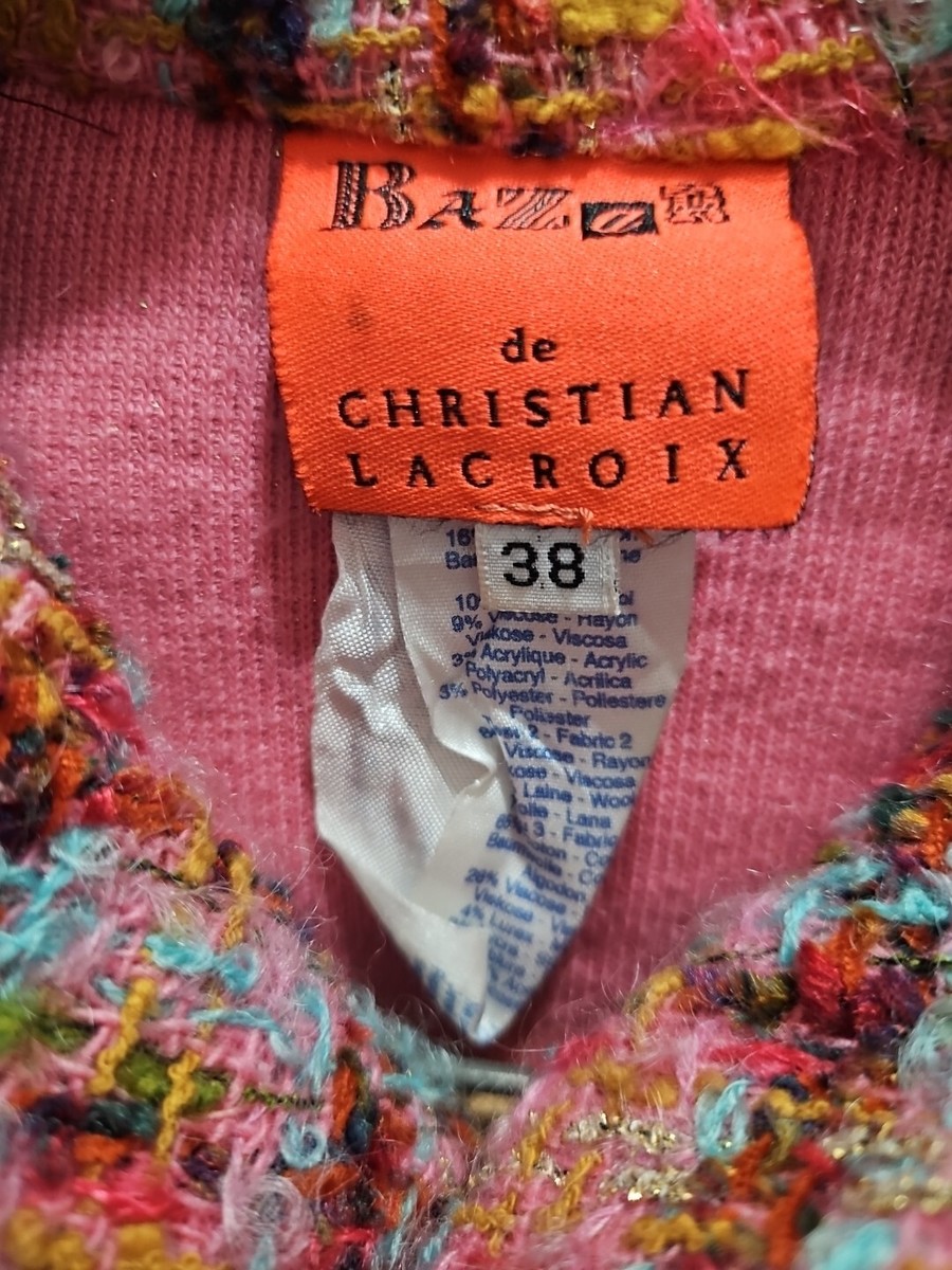 Bazar Christian Lacroix Tweed Jacket Sz 38 | eBay