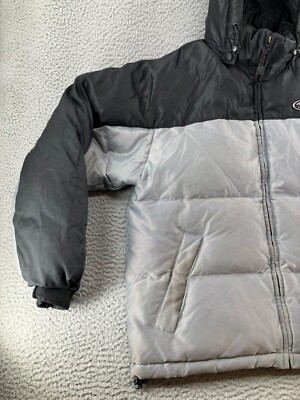 Eddie Bauer EBTek Puffer Jacket Mens Medium Gray Goose Down