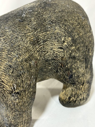 A Wolf Original Sculpture 9” Bear Canadian Soapstone Hand Carved - Foto 9 di 24